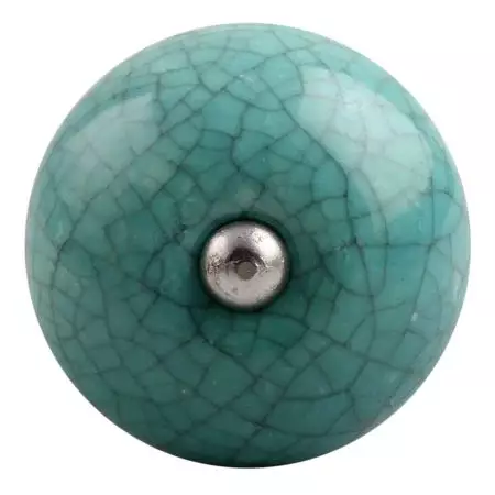 Sea Green Black Crackle Ceramic Wine Stopper